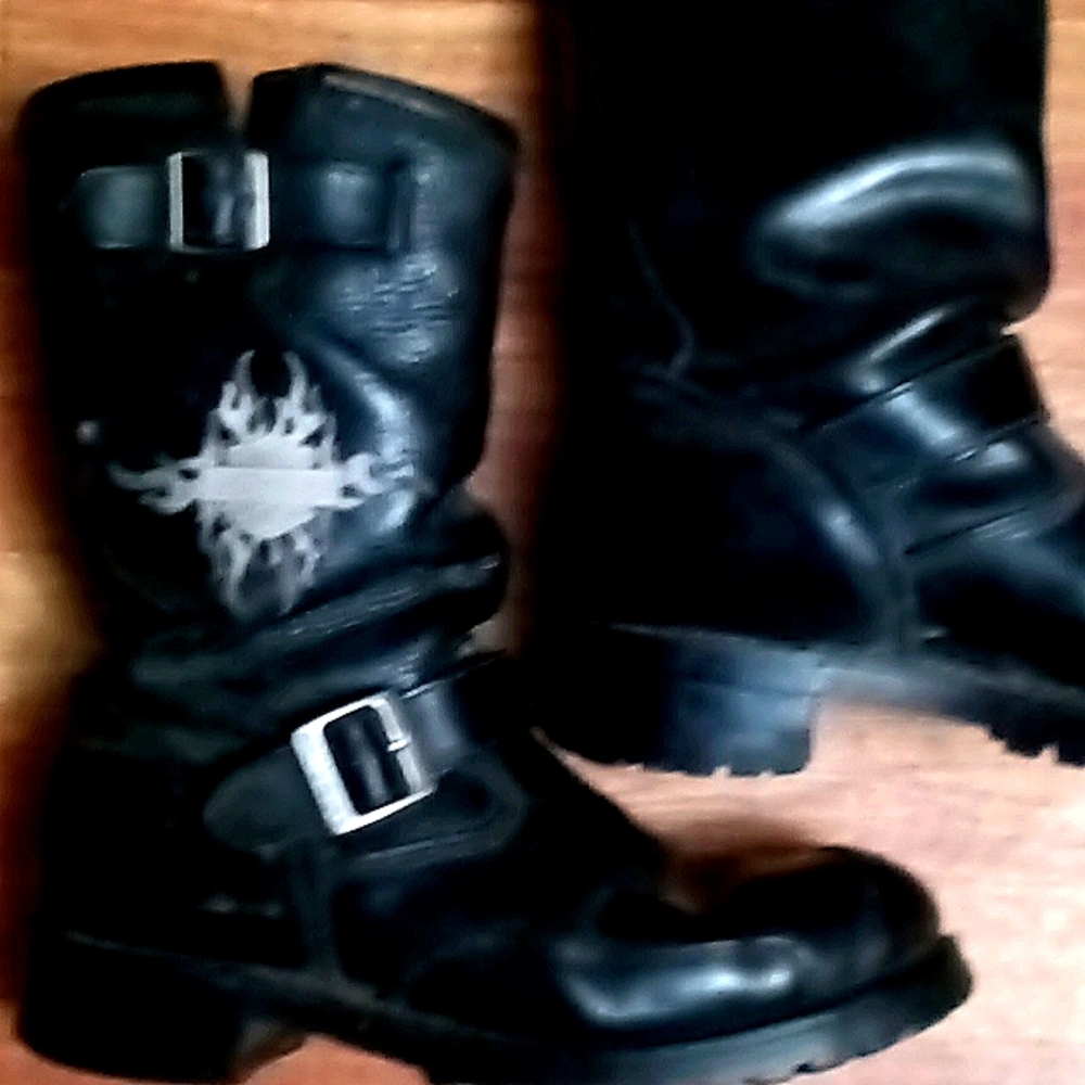 Pair of Harley Davidson boots.Size 10.All leather,new souls